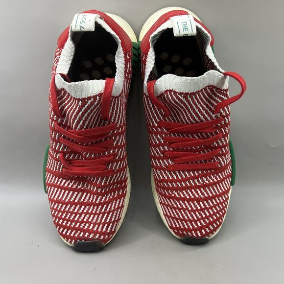 adidas Red and White Knit Sneakers - Picture 5 of 8
